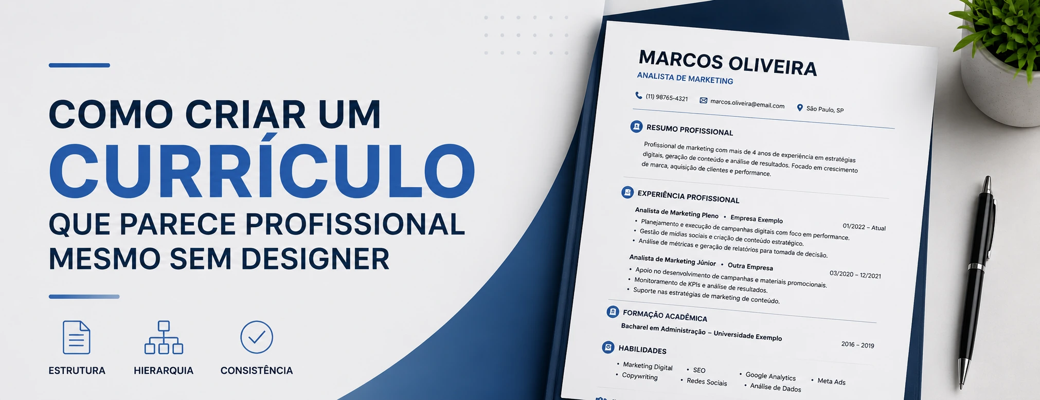 Como criar um currículo que parece profissional mesmo sem designer