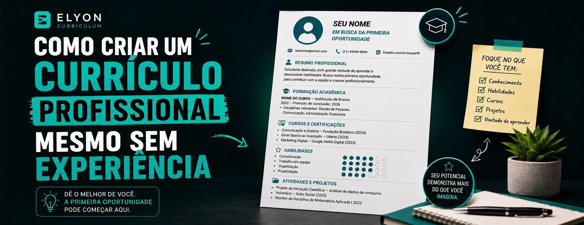 Como criar um currículo profissional mesmo sem experiência