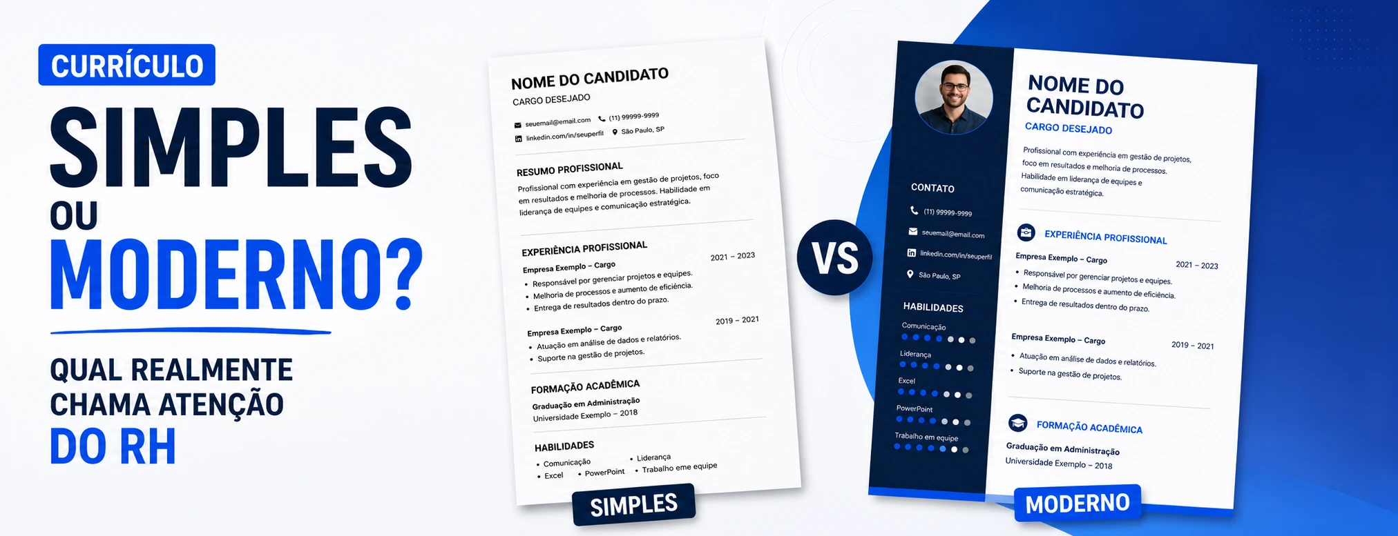 Currículo simples ou moderno? Qual realmente chama atenção do RH