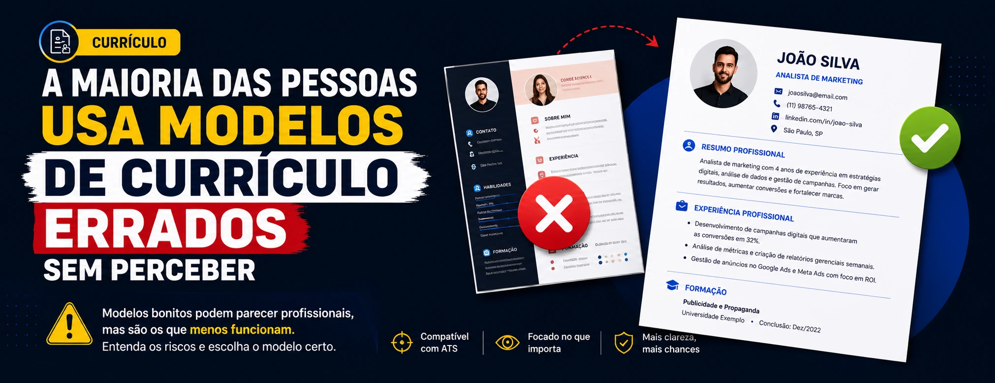 A maioria das pessoas usa modelos de currículo errados sem perceber